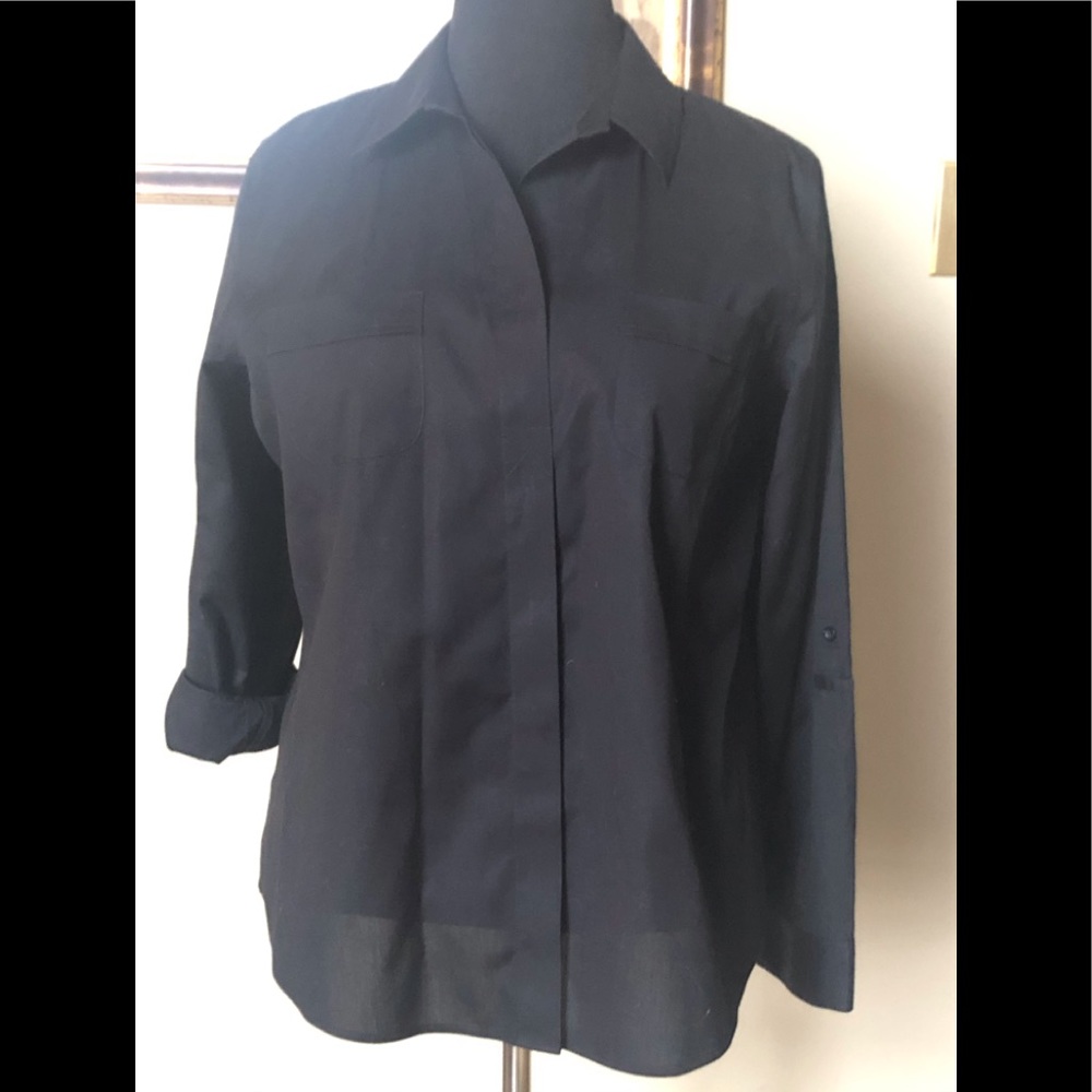 Chico’s Black Cotton Top